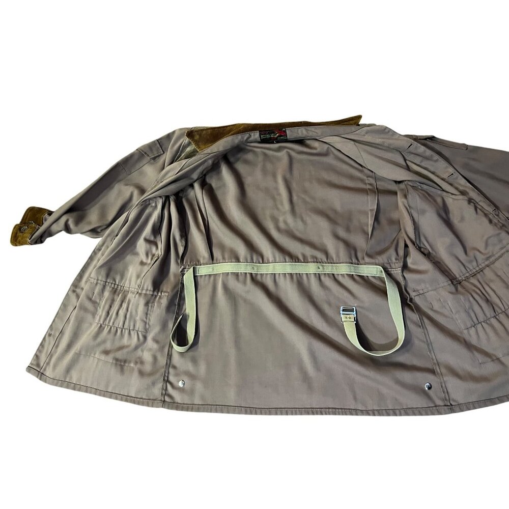 Vintage 10-X Hunting Jacket Liner Men’s L Corduroy Suede Shoulder Utility USA - Picture 7 of 16
